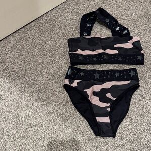 Ultracor Black and Pink Camo Bikini Set